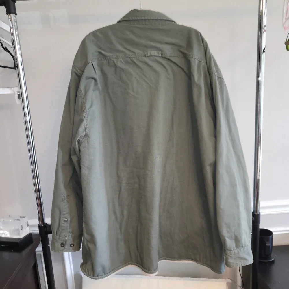 Levis Mens Sherpa Lined Jacket 3XL Cabincore Grunge Distressed Farmcore Neutral - Picture 3 of 14